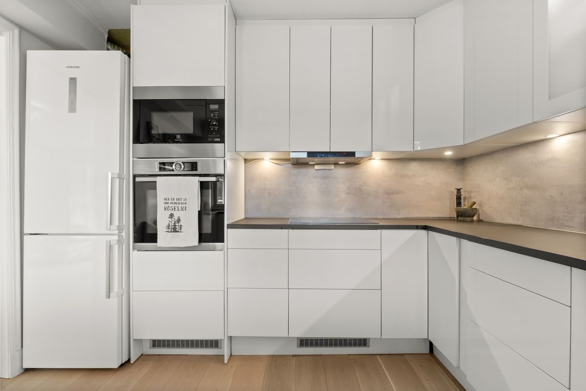 Bright modern kitchen with new sink and plumbing fixtures